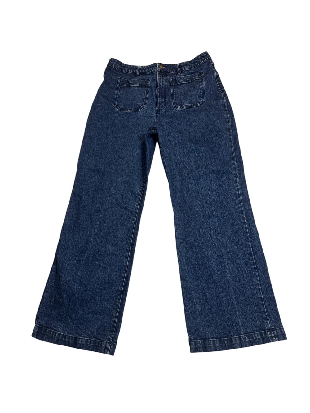 ROLLA’S High Rise Wide Leg Jeans Dark Wash Patch Pocket Size 34 Aus 16 US 12 - Picture 6 of 12